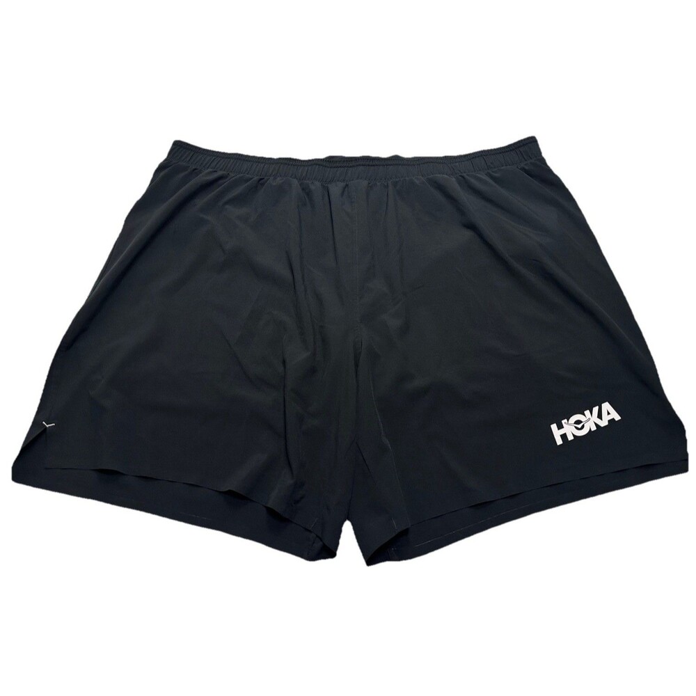 Men's Hoka One One Glide Shorts 7" Lined Size XXL Black ID#1120191